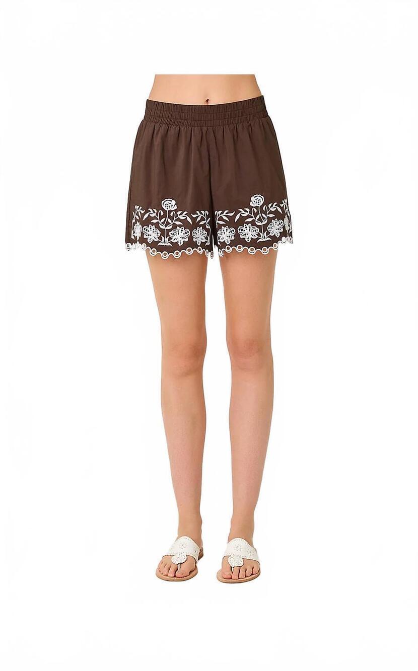 NEW LILLY PULITZER kilah eyelet high rise short in coco beach marni embroidered